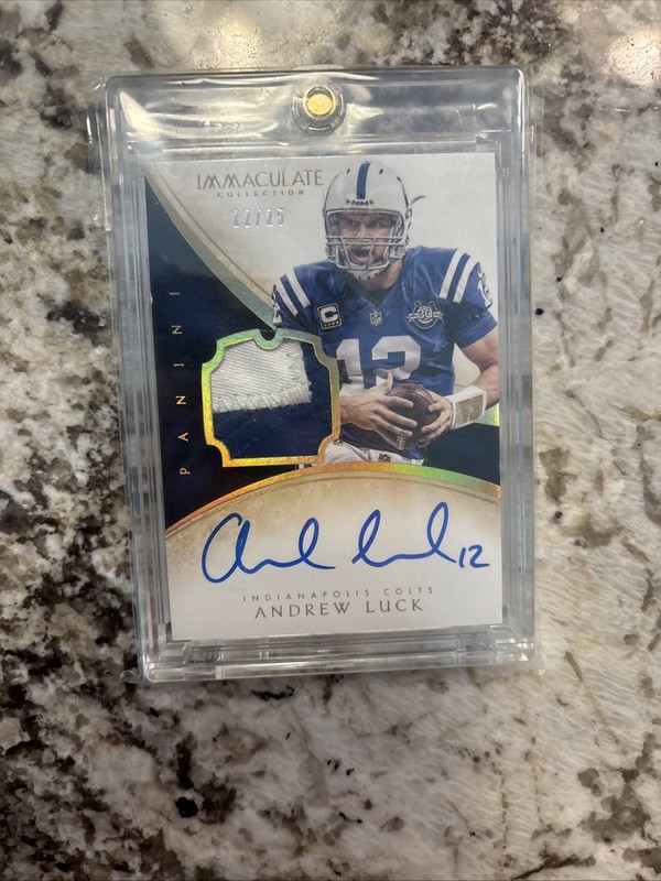 ANDREW LUCK 2014 PANINI IMMACULATE COLLECTION COLTS PATCH AUTO #2 12/25