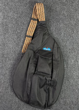 KAVU Adult Crossbody Rope Sling Bag Black Polyester Hiking Black Brown Strap