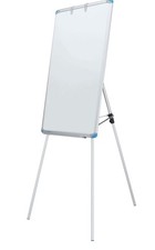 A1 FLIP CHART STAND 700x82x1900mm (WxDxH) LARGE OFFICE DRY WIPE WHITE EASEL