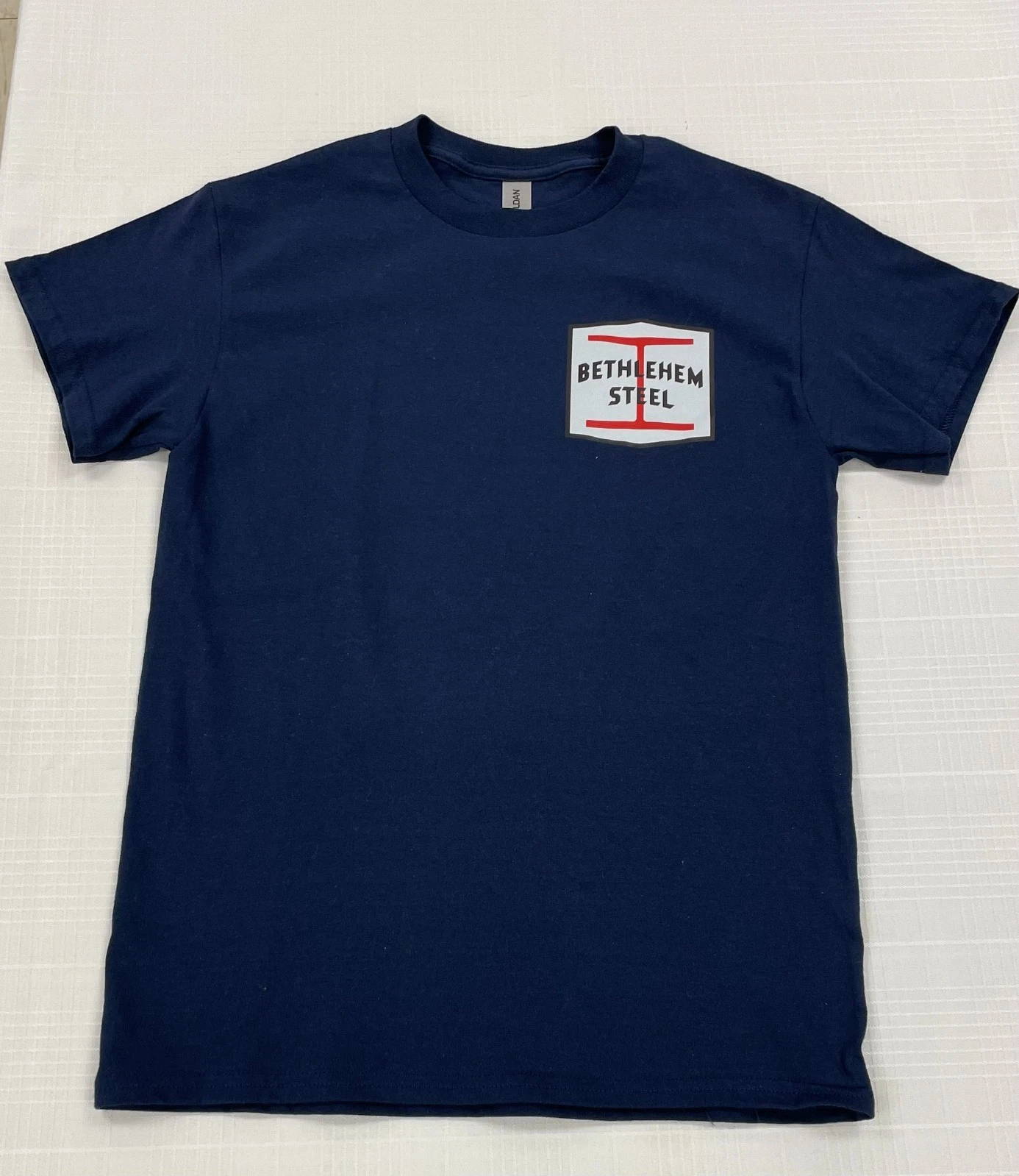 Bethlehem Steel "Built In America" T Shirt- Navy