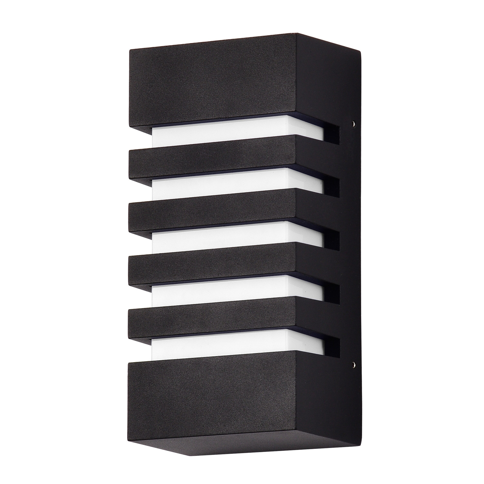 9.75in Matte Black Outdoor Wall Light with Integrated LED