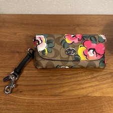 Coach Sunglass Case Signature Canvas with Vintage Rose Print C5708 NEW RARE