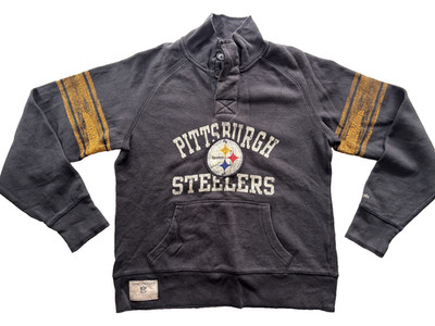 Reebok Damen Pullover, NFL Vintage Collection Pittsburgh Steelers, schwarz, Medium
