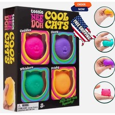 Needoh cool Cat Squishy Sensory Fidget Toy Slow Rising Stress Relief Squeeze TOY