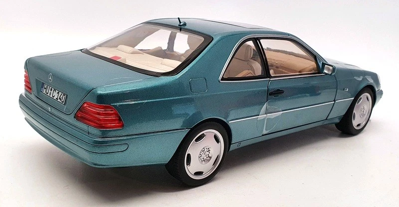 Mercedes Benz CL600 1997 cupé Norev escala 1/18 diecast 183448 - azul metálico Foto 2 de 4