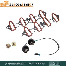 Knock Sensor With Harness Intake Manifold Gasket Set Kit For Chevrolet GM 5.3L