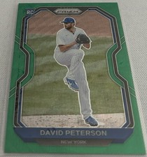 2021 Panini Prizm Baseball David Peterson New York Mets Green Wave Prizm Rookie