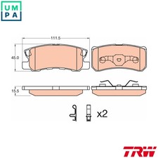 BRAKE PAD SET DISC BRAKE GDB3595 FOR MITSUBISHI OUTLANDER/SPORT/II/SUV SPACE