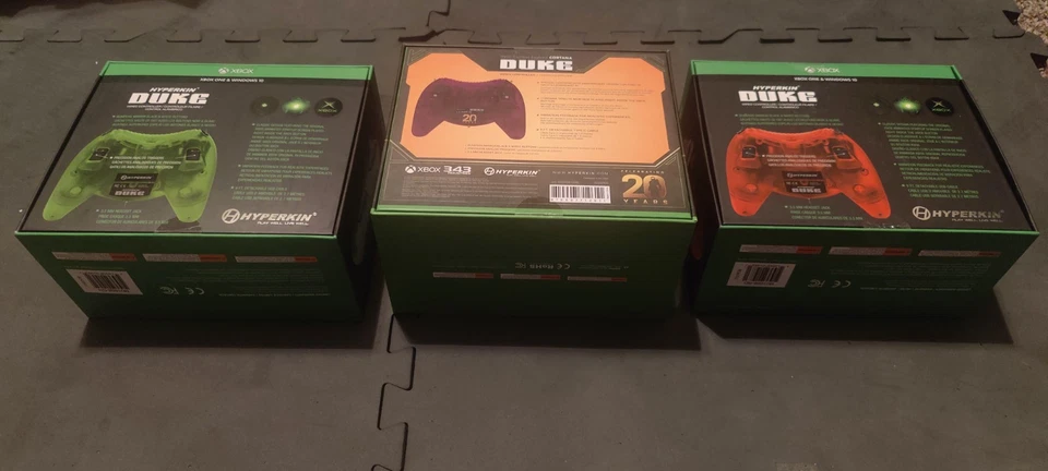 Xbox Hyperkin Duke Controller Set! Green Red & Cortona Limited Edition! Sealed!! - Image 2 of 4