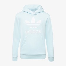 adidas Originals Kid's Adicolor Trefoil Hoodie - S, Almost Blue, L1 B860T 
