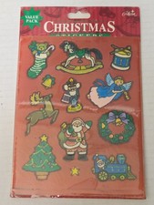 Vintage 1993 Gibson Greetings Christmas Stickers 12 pc 6 Sheets New