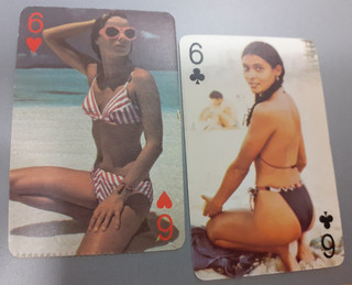2 DANDY GUM 1977 PIN UP GIRLS 1977 Cards 2 SIXES