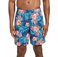 NEW Kirkland Signature Men's L Hawaiian Swim Shorts Stretch Lined