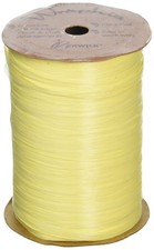 Berwick Craft Matte 1/4" Wide Yellow Raffia Ribbon 100 Yards