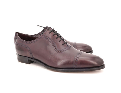 $1585 | EDWARD GREEN CANTERBURY 12 12.5 E CAP TOE OXFORD BURGUNDY ANTIQUE