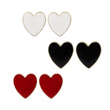 HAISWET Heart-shaped Stud Earrings For Women Teens Vintage Medium, Multicolor