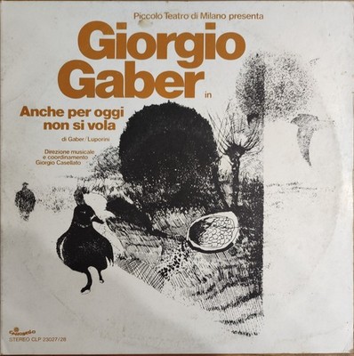 GIORGIO GABER - AUCH FÜR HEUTE FLIEGT MAN NICHT - ITALY 1974 - 2 LP