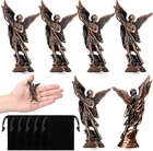 6 Pcs St Michael Archangel Statue 3.31 Inch Figurine,Bronze