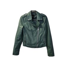 Bagatelle GREEN Faux Leather Moto Jacket XS x...