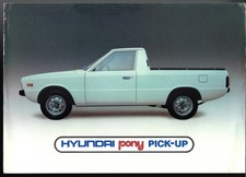 Hyundai Pony 1200 Pick-Up 1982-1983 UK Market Single Sheet Sales Brochure