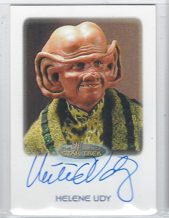 Women of Star Trek DSN autograph card of Helene Udy as Pel