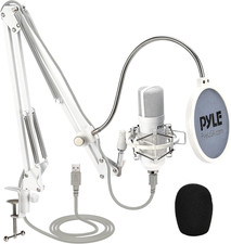 USB Studio Mic Desk Microphone Streaming Kit Cardioid Condenser Boom Arm for Pod