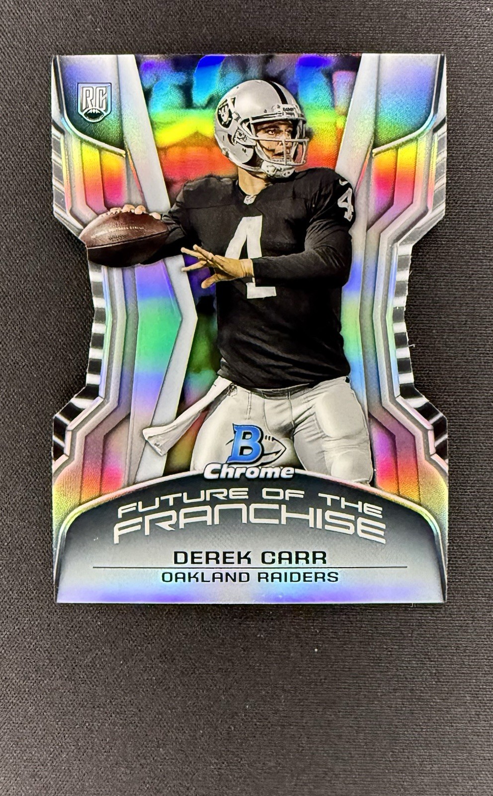 Derek Carr Bowman Chrome Franchise Futures Die-Cut Mini #FFDC Base
