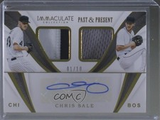 2019 Panini Immaculate Past and Present Auto 1/10 Chris Sale #PP-CS Auto s3g