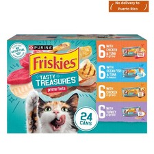 5.5oz Cans Purina Friskies Wet Cat Food Tasty Treasures Prime Filets