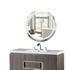 Round Silver Bathroom Mirrors