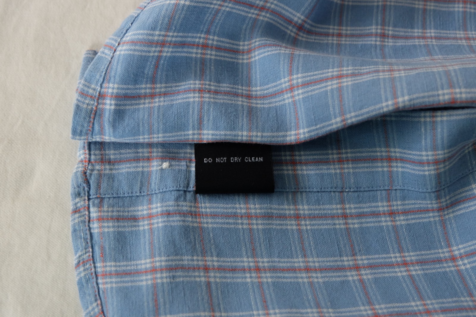 Faconnable Hidden Button Down Light Blue Plaid Li… - image 10