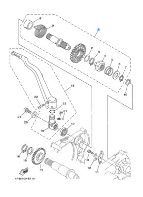 YAMAHA YZ250 2004-2018 Genuine Kick Shaft Assy 5NX-15601-10 OEM | eBay