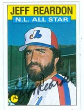 Jeff Reardon autographed Baseball Card (Montreal Expos) 1986 Topps All Star #711