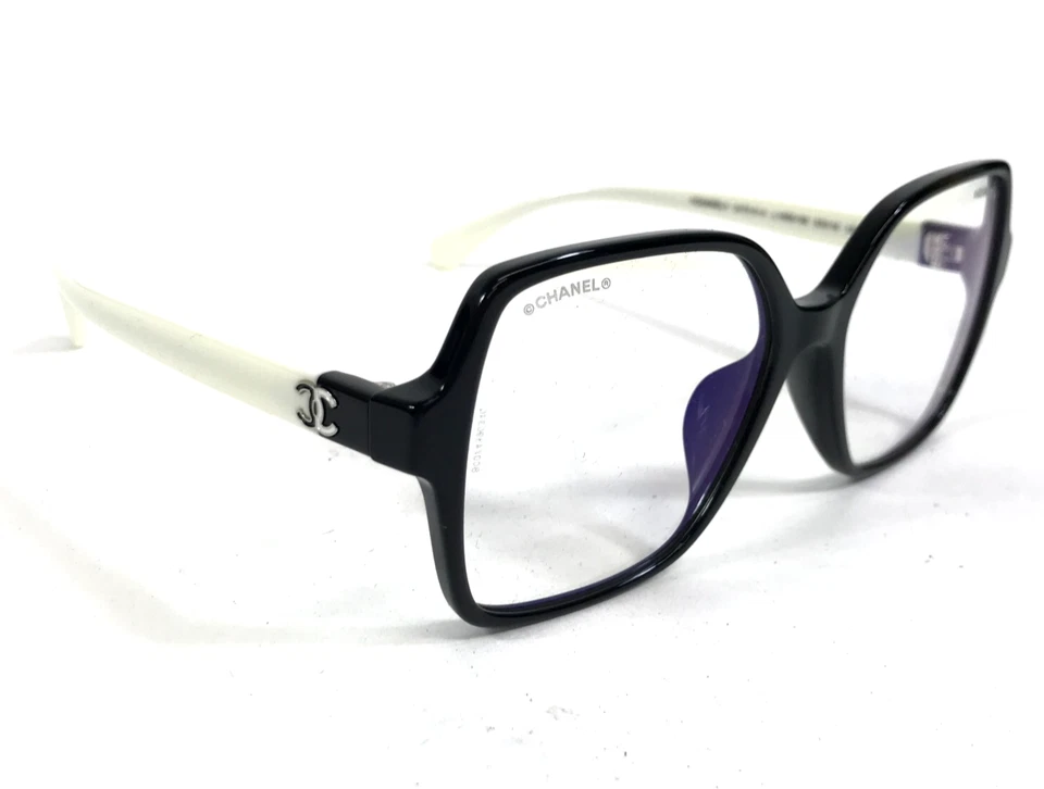 Chanel Eyeglasses 3473-S-A c.1656/SB Black White Asian Fit Blue Light 53-16-135 - Image 3 of 4