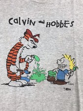 VTG 1993 Calvin Hobbes Watterson Single Stitch T Shirt XL USA Made Wear On Earth
