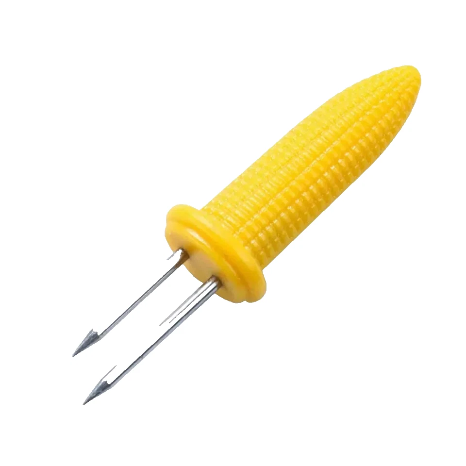 12Pcs CORN HOLDERS Stainless Steel Corn On The Cob Skewers BBQ Prongs Forks UK - Image 2 of 4