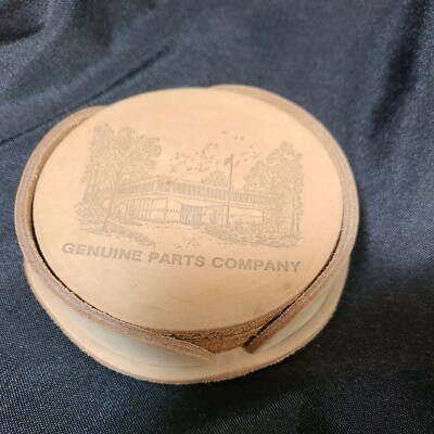 Leather Coasters Advertising Genuine Parts Company Ser of 6