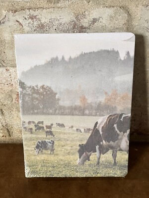 Bella Bug COWS GRAZING E Spine exposed Fabric Journal- New