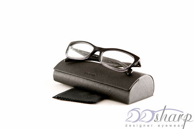 メガネ Prada Eyeglasses Frame VPR02Y 07E1O1 Black Acetate NEW PRADA VPR 02Y 07E-1O1 BLACK AUTHENTIC EYEGLASSES VPR02Y