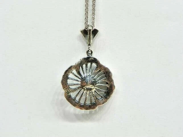 Van Kempen Art Nouveau Simulated Pearl Swarovski Crystal Flower Pendant, Silver  - Image 3 of 4