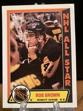 1989-90 Topps Rob Brown Stickers #8 Pittsburgh Penguins