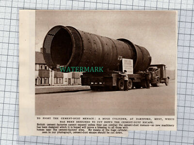(C647) Dartford Kent Cement Factory Dust Cyclinder - 1949 Schneiden