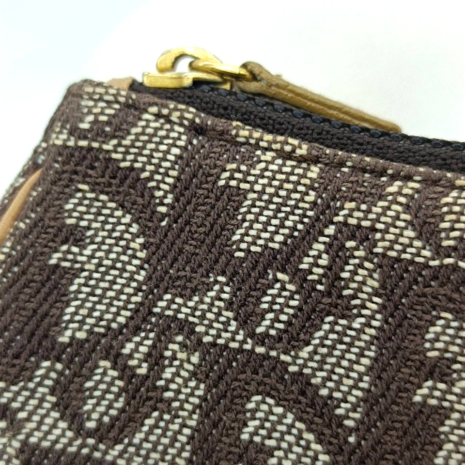 Christian Dior Wallet Coin Purse Brown Canvas Trotter with inner Bag and Card - Image 3 of 4