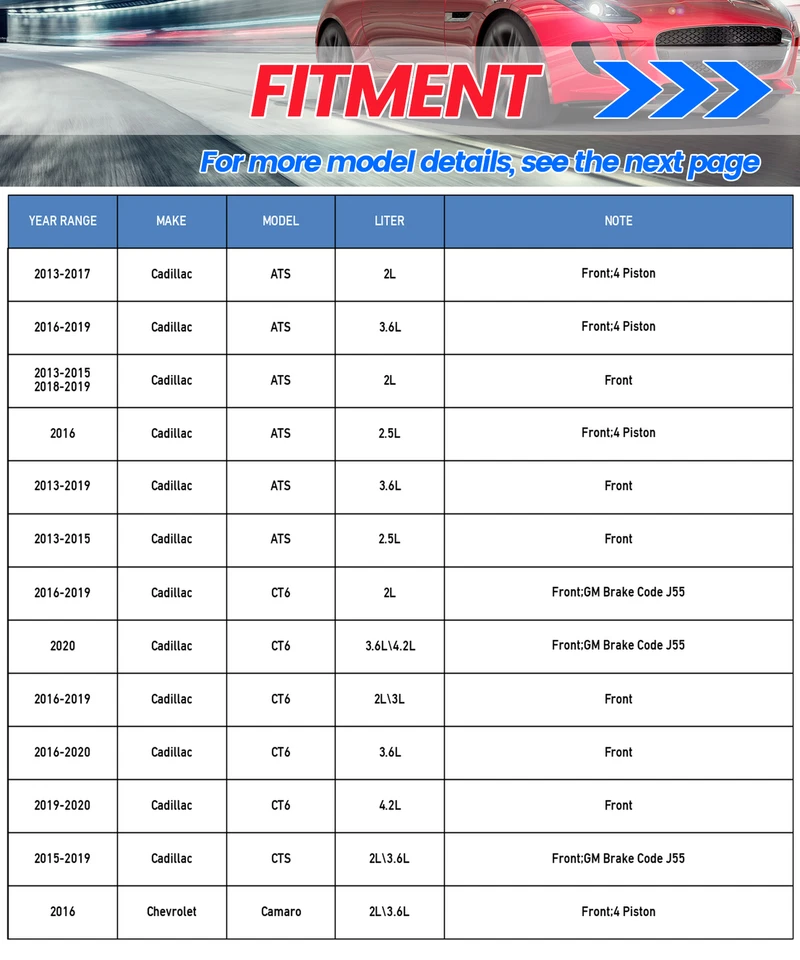 2x Brake Caliper for Chevrolet Camaro Cadillac ATS CTS CT6 Front Left & Right - Изображение 3 из 4
