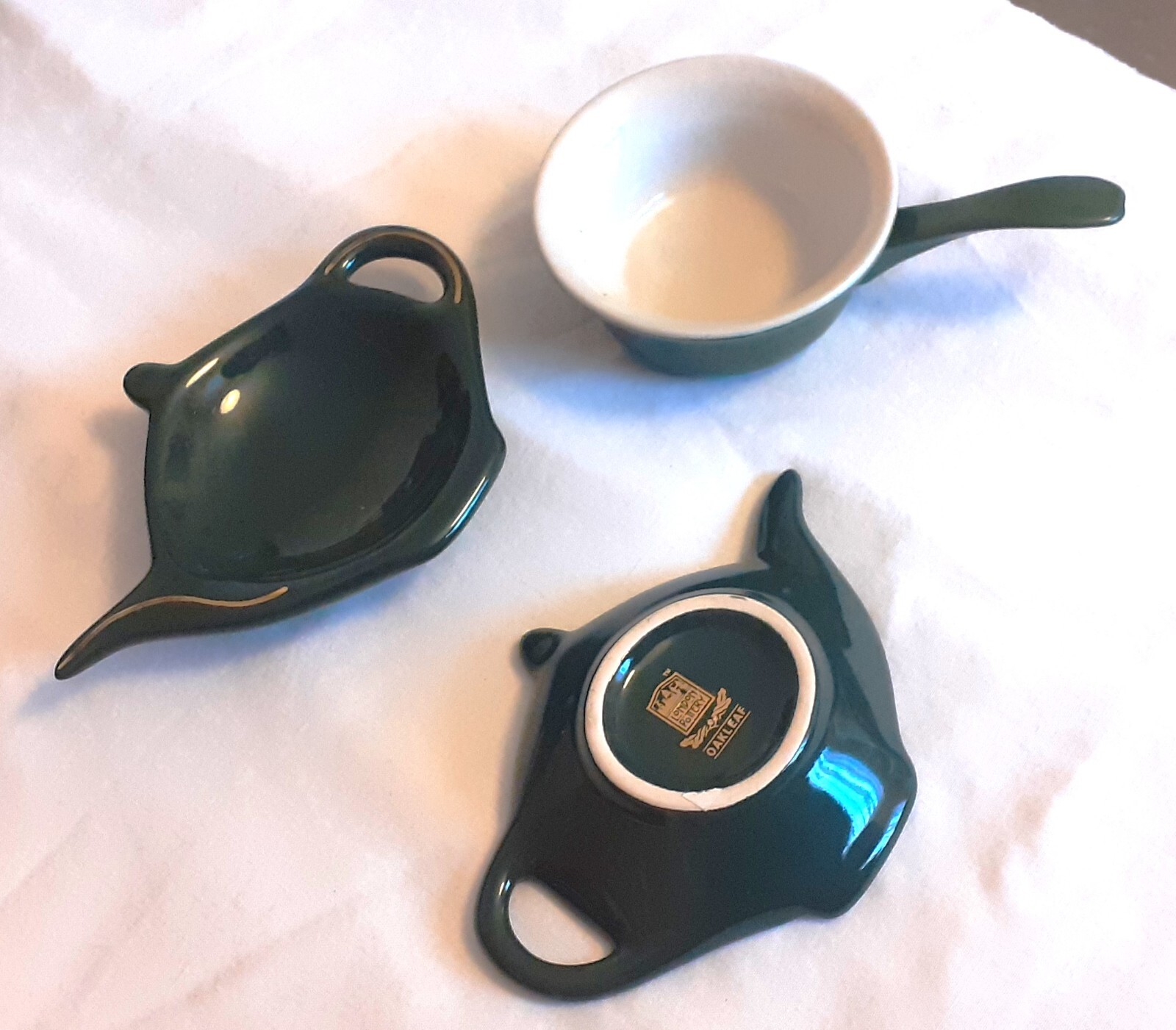 Vintage Green & Gold Apilco France Coffee, Tea odds eBay