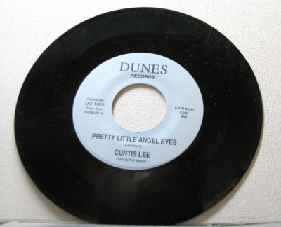 45 RPM Single--- CURTIS LEE:  PRETTY LITTLE ANGEL EYES + GEE HOW I WISH YOU WERE