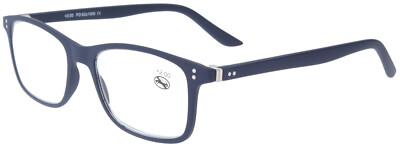 Moderne Fertiglesebrille / Lesehilfe SYRAKUS  mit Einstecketui / Beutel in Blau