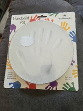 Baby Handprint Kit Round Complete Kit With Presentation Stand Hallmark NIP New
