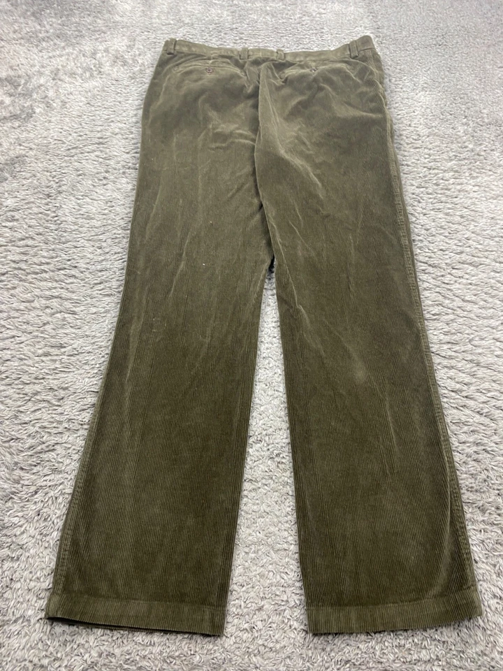Daniel Cremieux Pants Men 36x32 Sage Green Corduroy Baggy Straight Leg Chino Vtg - Image 2 of 4