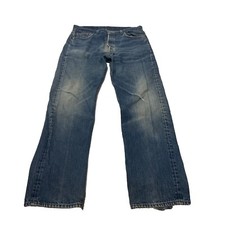 VINTAGE 90's Levi's 501xx Button Fly Jeans Men's 38x36 *34x31.5 Blue Made In USA